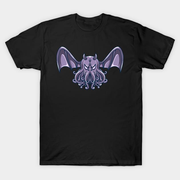 bat-winged octopus T-Shirt by garistipis